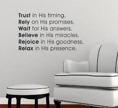 Trust in His timing Rely on His Promises Poem